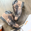 Mens Coffee Brown Mid Top Flame Timbs