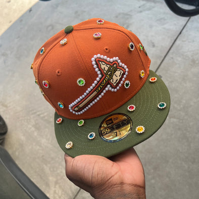 Rhinestone Atlanta Braves Fitted V2